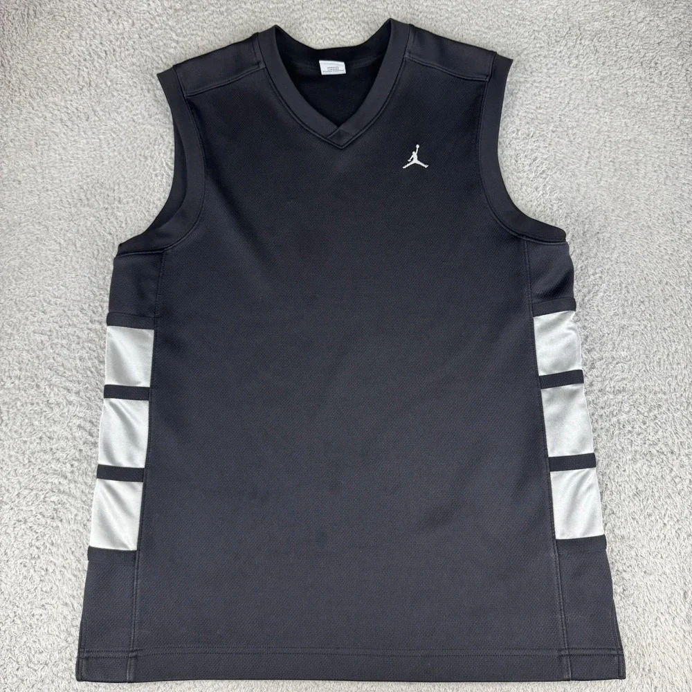 Nike Jordan Shirt Men L‎ Heavyweight Jersey Basketball Athletic Tank Top Vintage